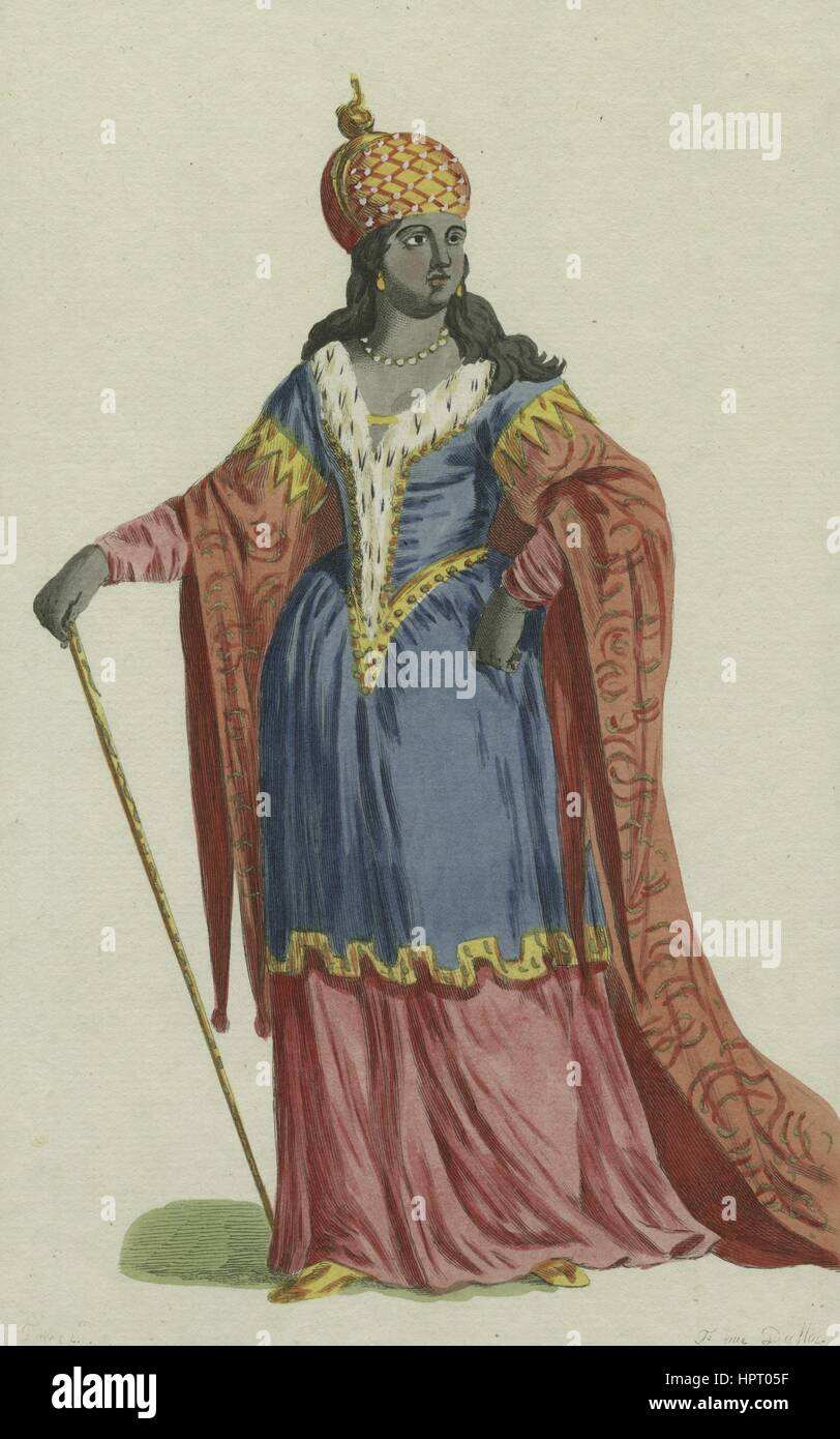 Corpo pieno ritratto di Mani-Monbada, Regina del Congo, 1849. Dalla Biblioteca Pubblica di New York. Foto Stock