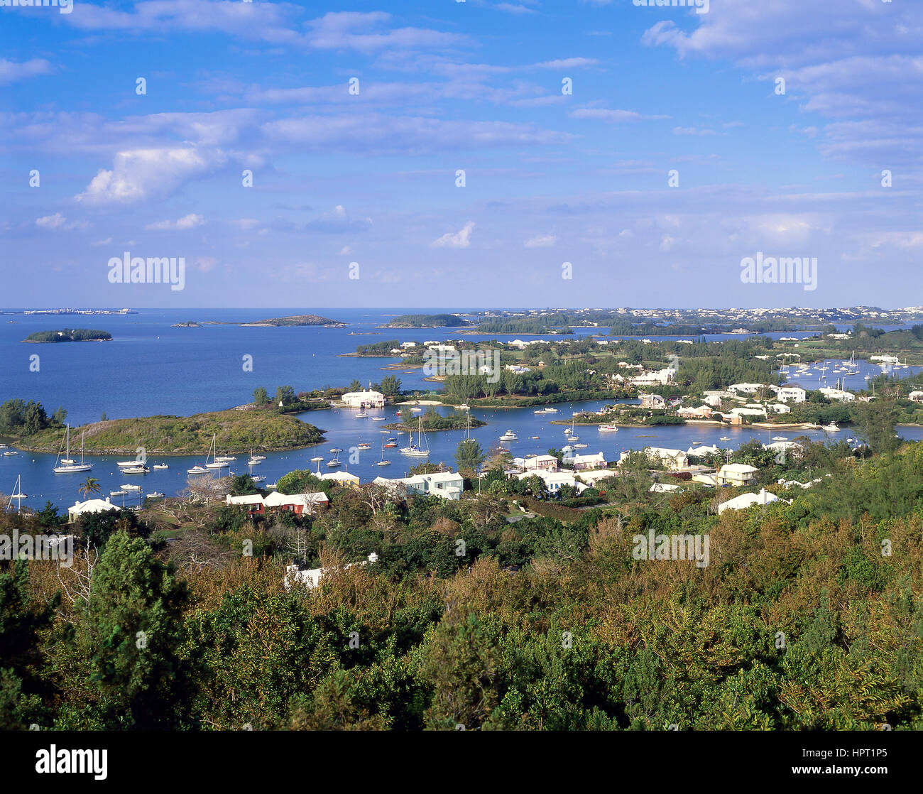 Vista di ingresso, ebreo's Bay, Southampton Parish, Bermuda Foto Stock