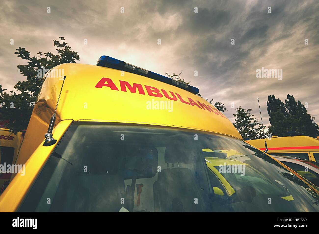 Ambulanza del servizio di emergenza medica Foto Stock