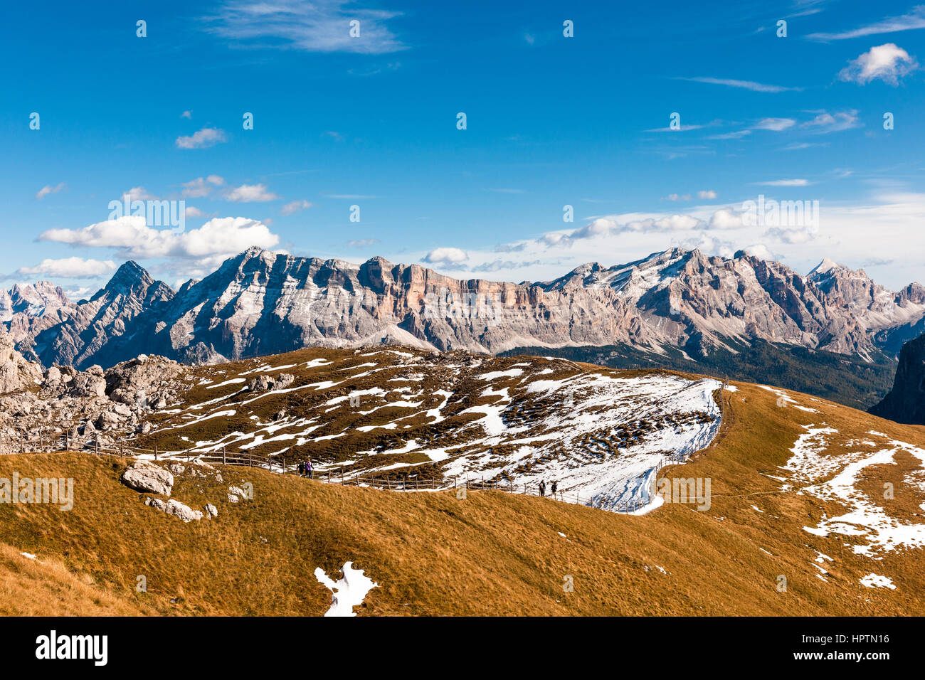 L'Italia, Alto Adige, Valle Villnoess, Gruppo Kreuzkofel Foto Stock