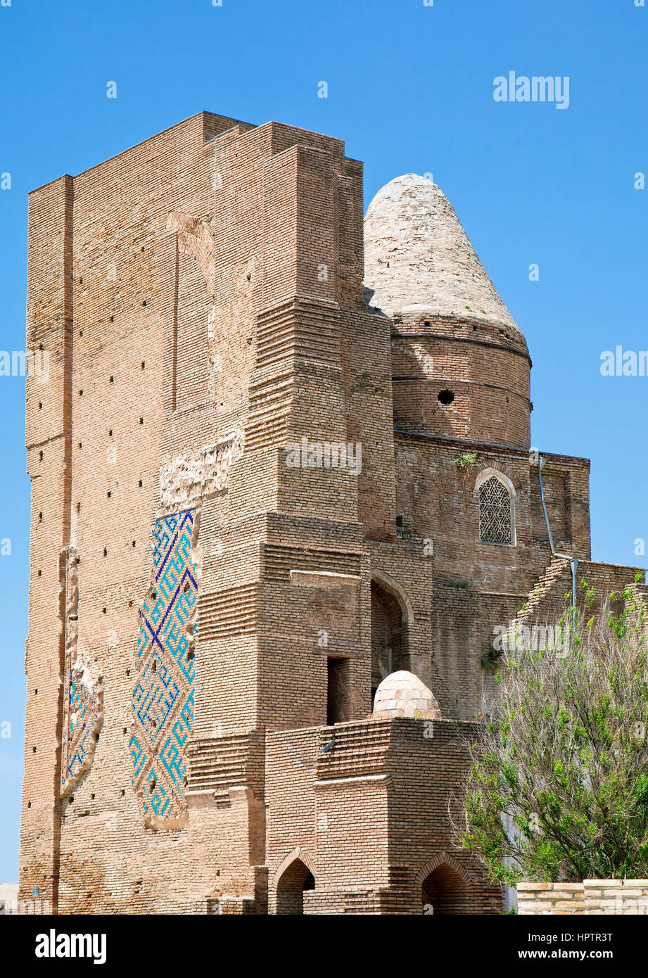 Rovine del portale di Palazzo Ak-Saray, Shakhrisabz, Uzbekistan Foto Stock