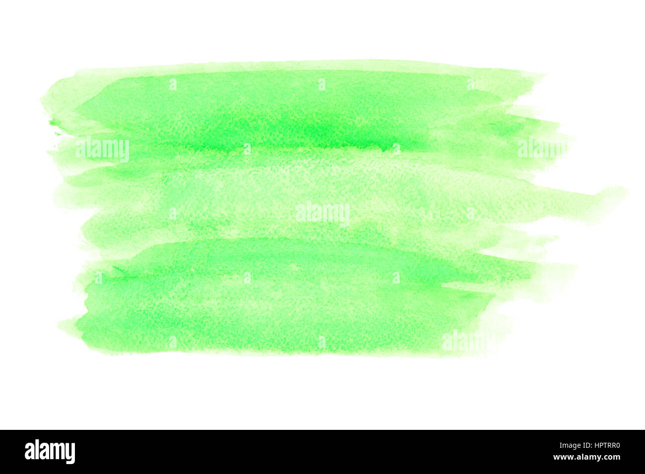 Verde chiaro sfondo acquerello isolato su bianco (raster) Foto Stock