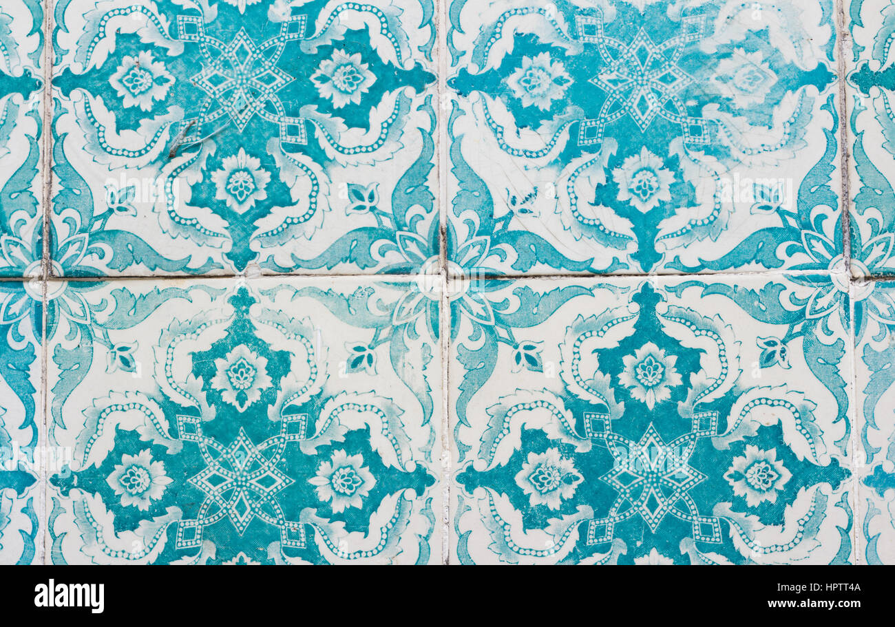 Il portogallo azulejos closeup Foto Stock
