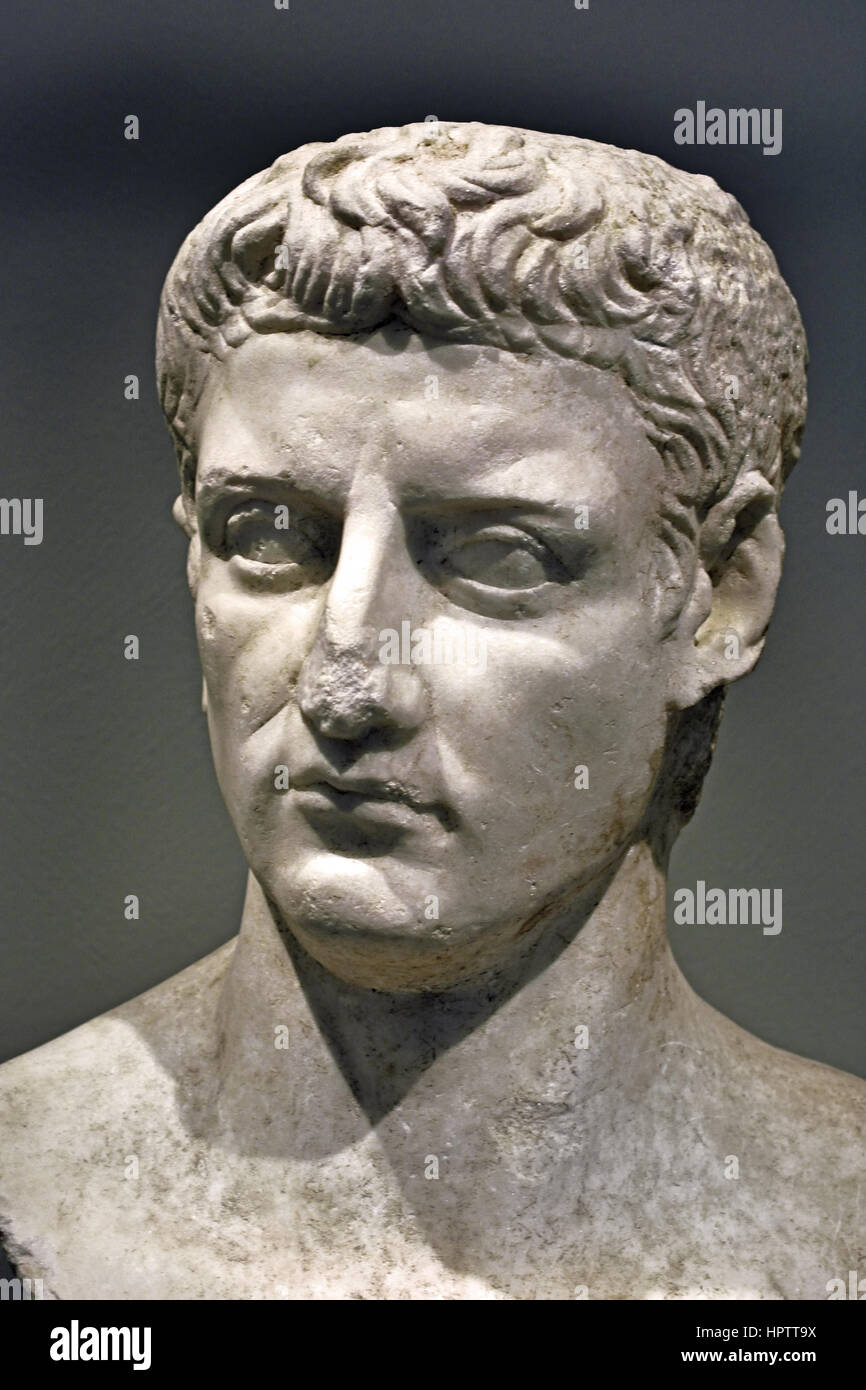 Gesso Busto Imperatore Claudius Tiberio Germanicus RARO BELLO NUOVO 