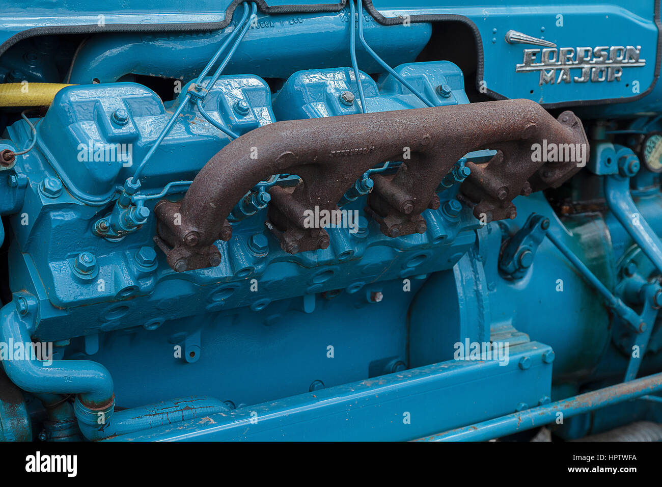 Close up Fordson motore del trattore Foto Stock