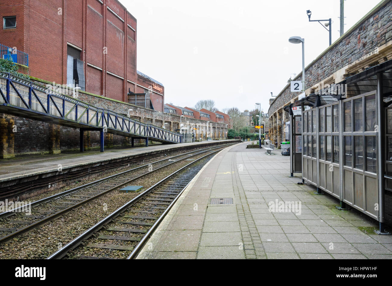 Clifton Down stazione ferroviaria sulla Whiteladies Road a Bristol, Regno Unito Foto Stock