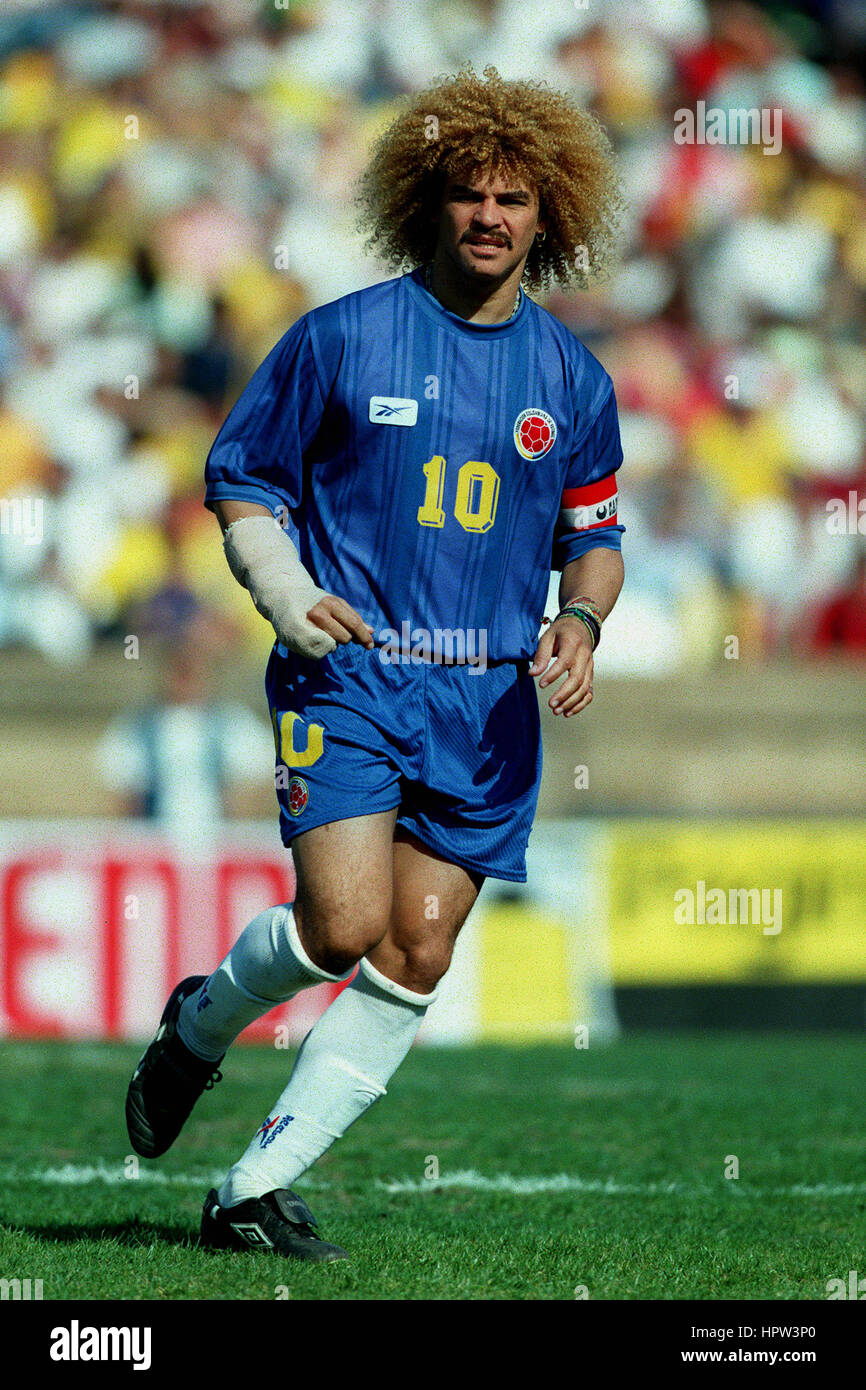 CARLOS VALDERRAMA COLOMBIA & ATLETICO JUNIOR 24 Aprile 1998 Foto Stock