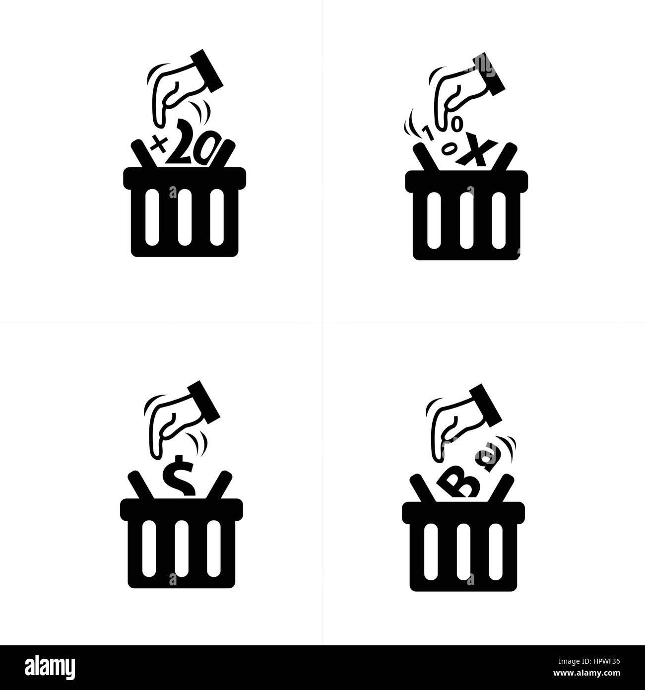 Aggiungi al carrello icona impostare Illustrazione Vettoriale