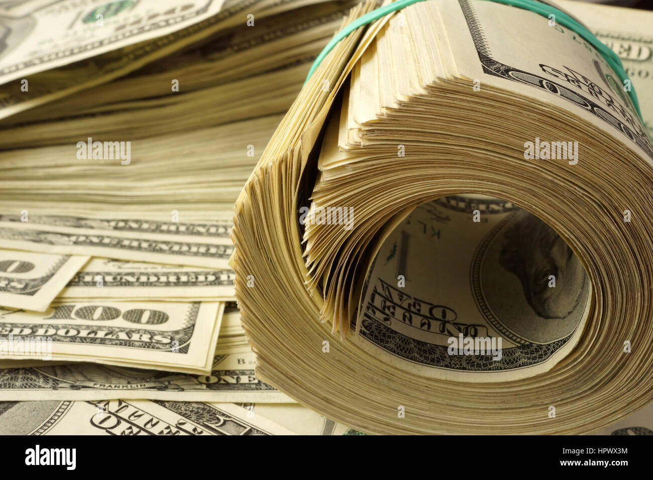 Pack di fatture del dollaro. Bancario e finanziario della nozione. Foto Stock