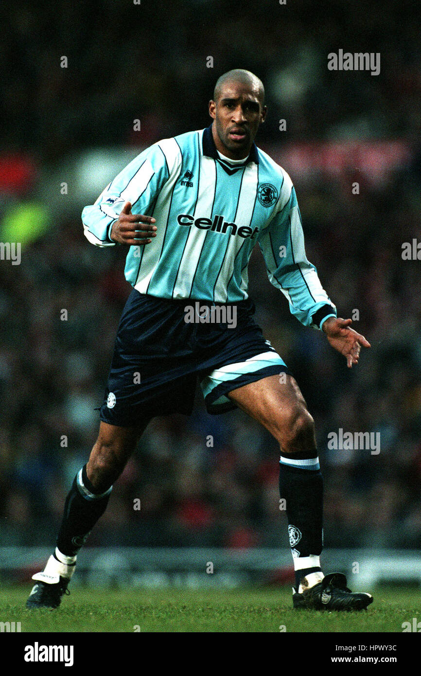 BRIAN DEANE MIDDLESBROUGH FC 19 Dicembre 1998 Foto Stock