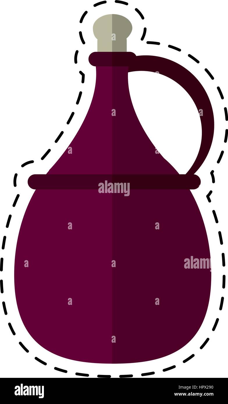 Cartoon vino caraffa icona di sughero Illustrazione Vettoriale