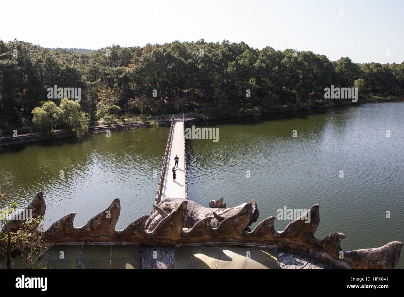 Abbandonato il parco acquatico in tinta, Vietnam Foto Stock