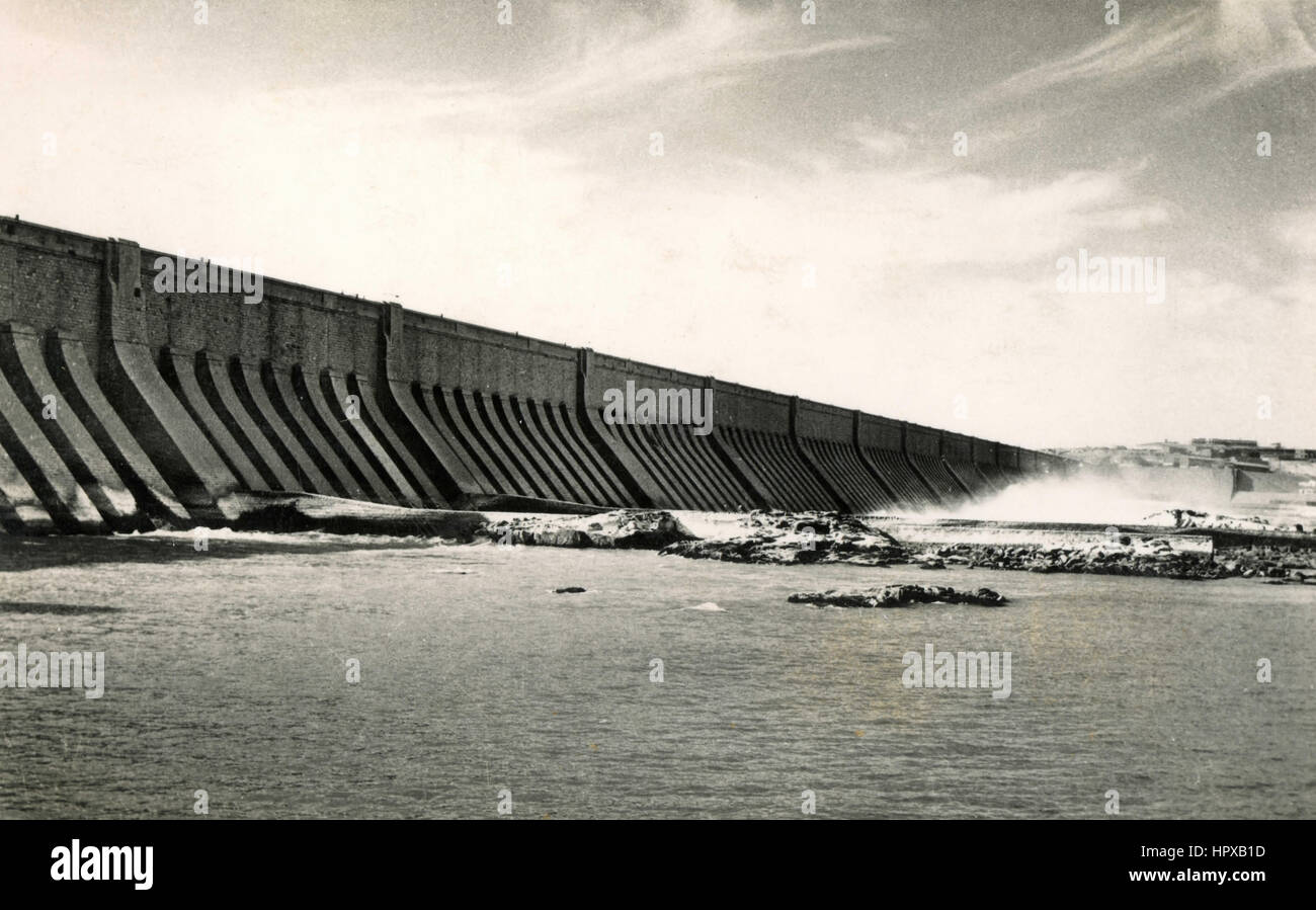 La diga di Assouan in Alto Egitto Foto Stock