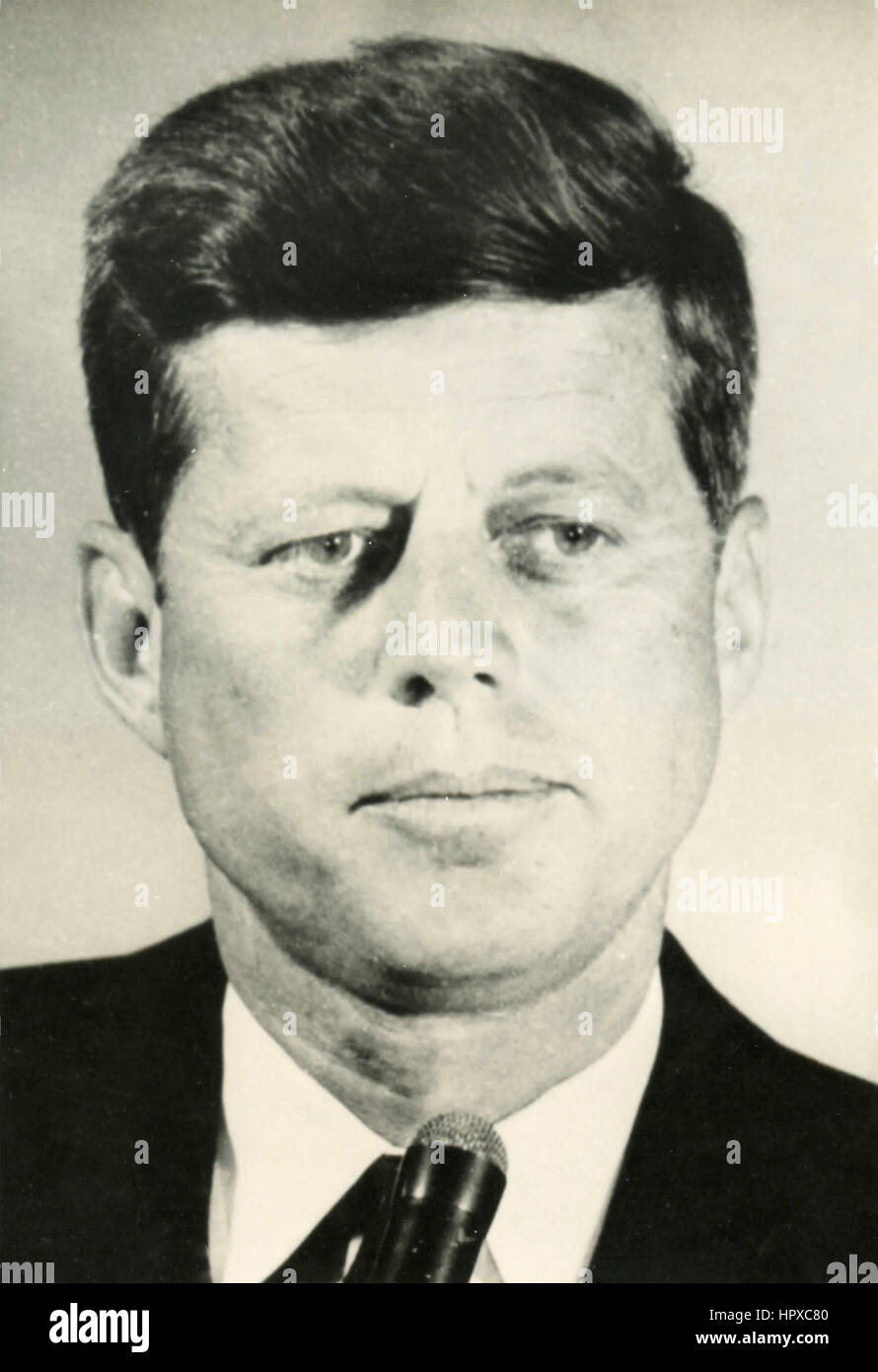 USA il Presidente John F. Kennedy Foto Stock