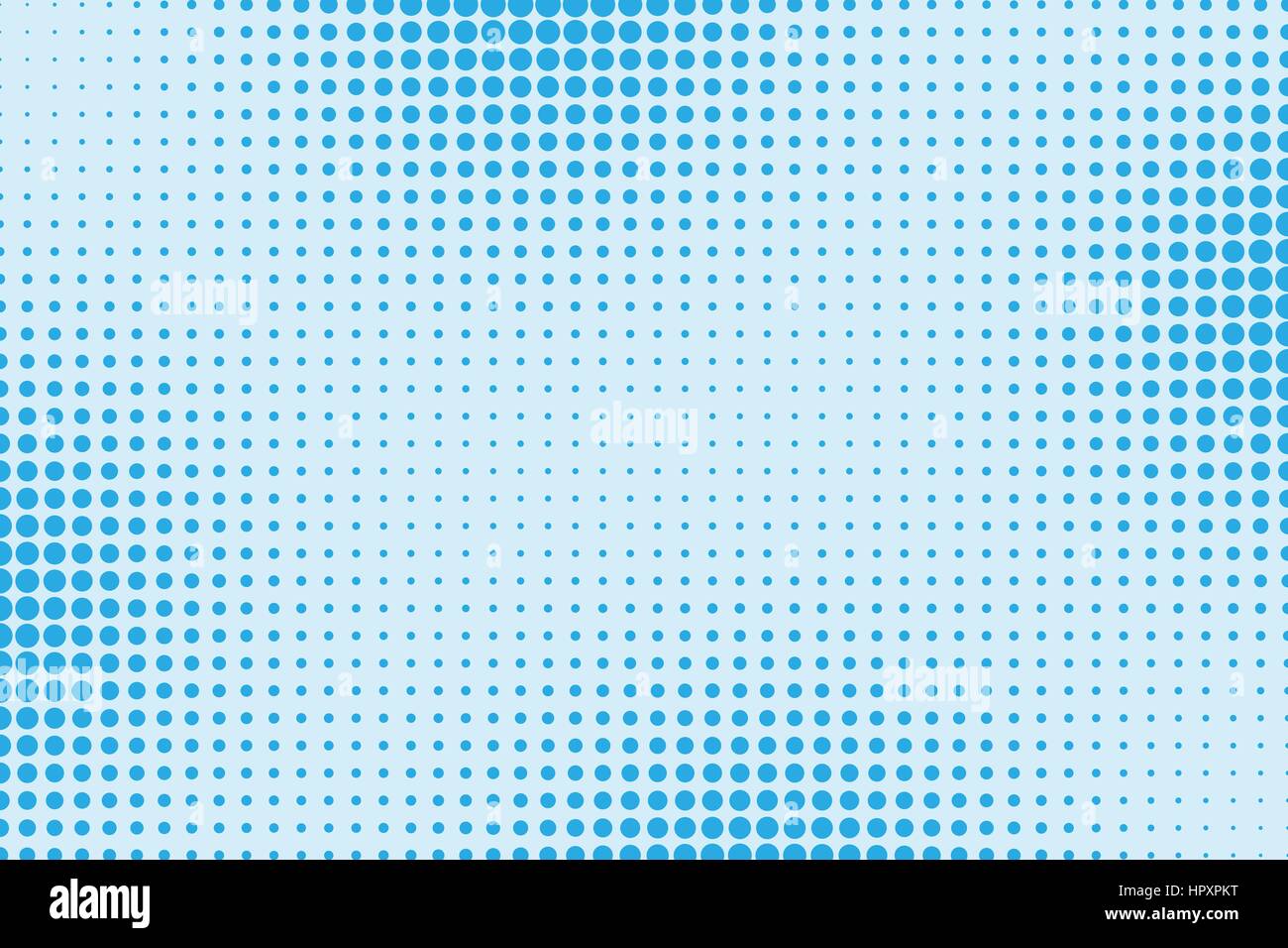 Halftone pattern puntiforme come sfondo. Fumetto pop art style punti blu texture vettoriali per il vostro design Illustrazione Vettoriale