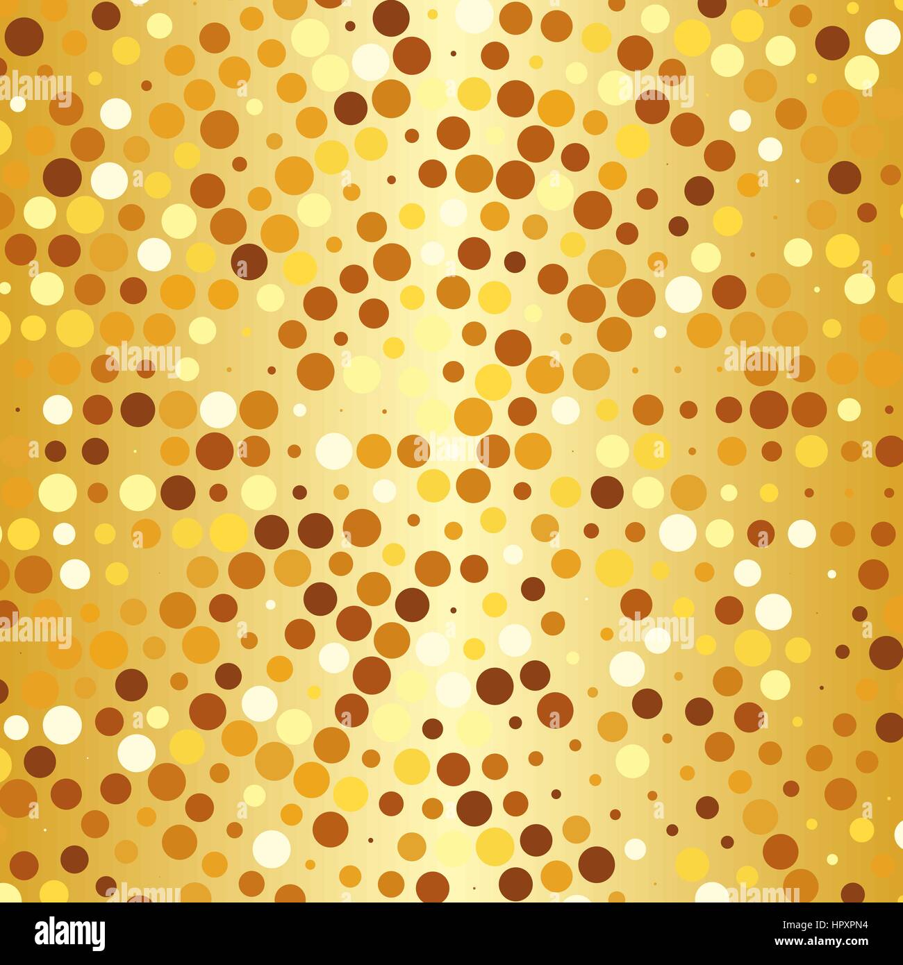 Abstract round golden halftone pattern puntiforme come sfondo per il vostro design Illustrazione Vettoriale