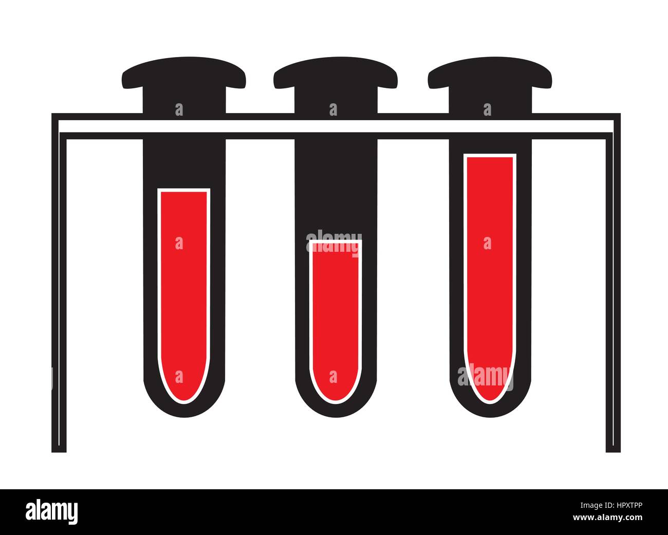 Provette vettore icona isolato sullo sfondo bianco. Illustrazione Vettoriale