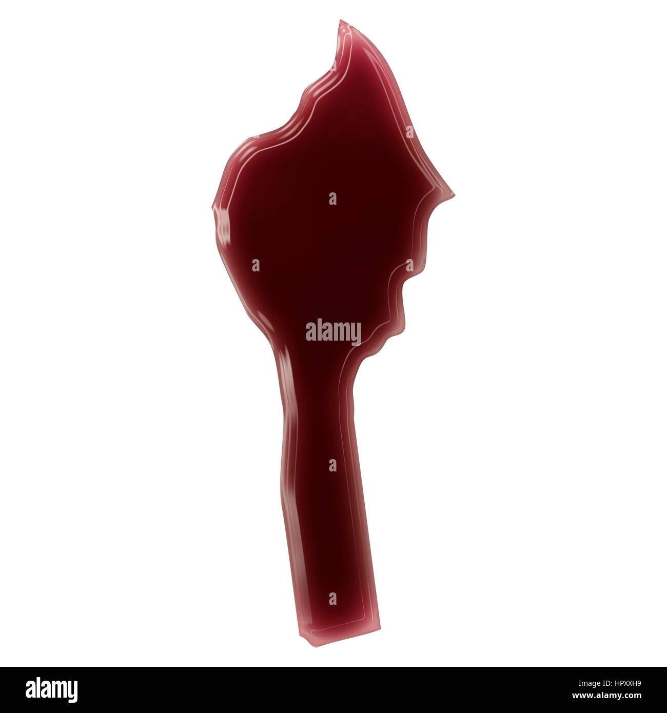 Pool di sangue (o vino) che formate la forma del Benin. (Serie) Foto Stock