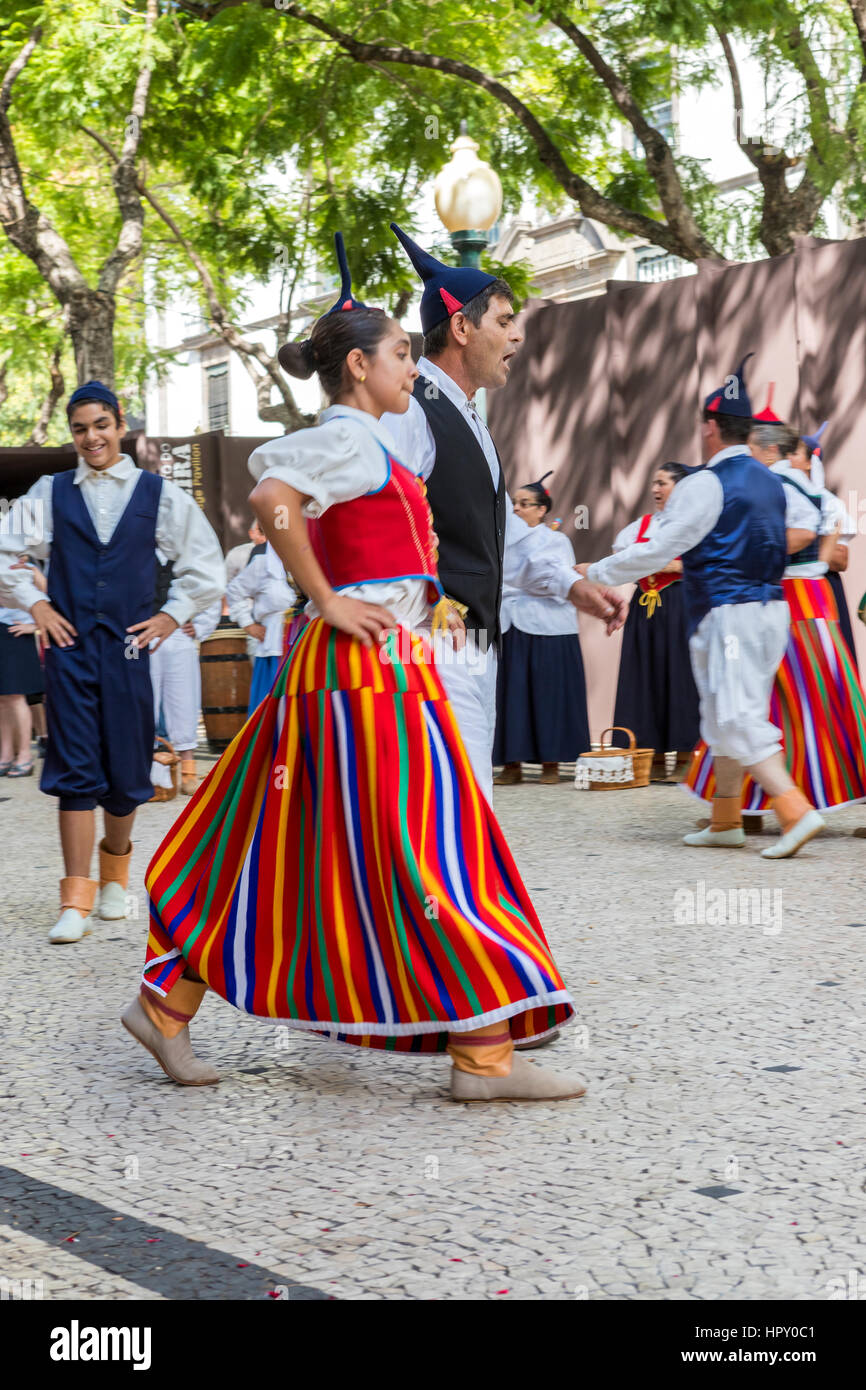 Madeira balli folcloristici, Funchal, Madeira, Portogallo. Foto Stock