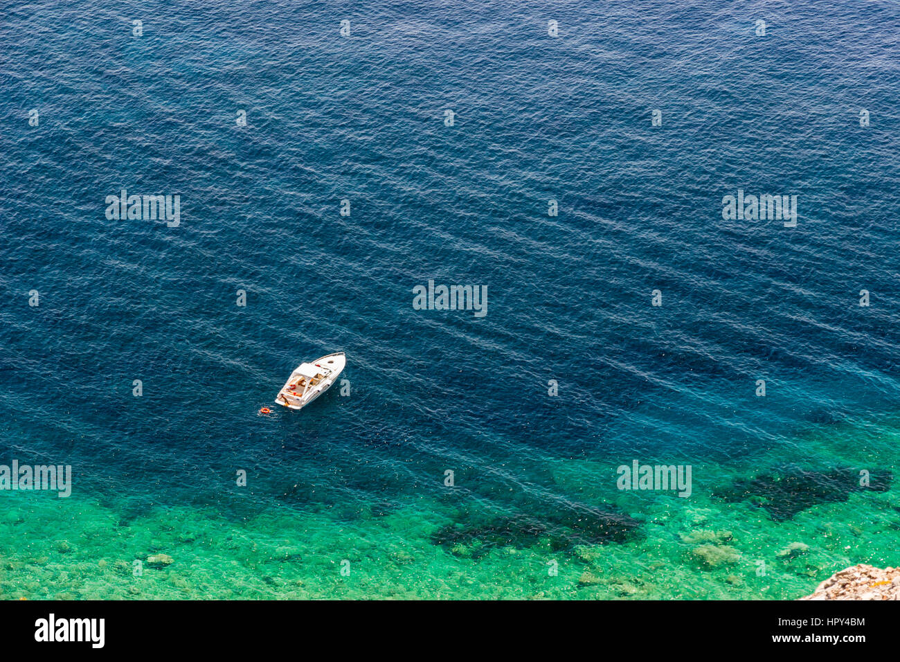 Cristal acqua di mare a Pomonte, Isola d'Elba Foto Stock