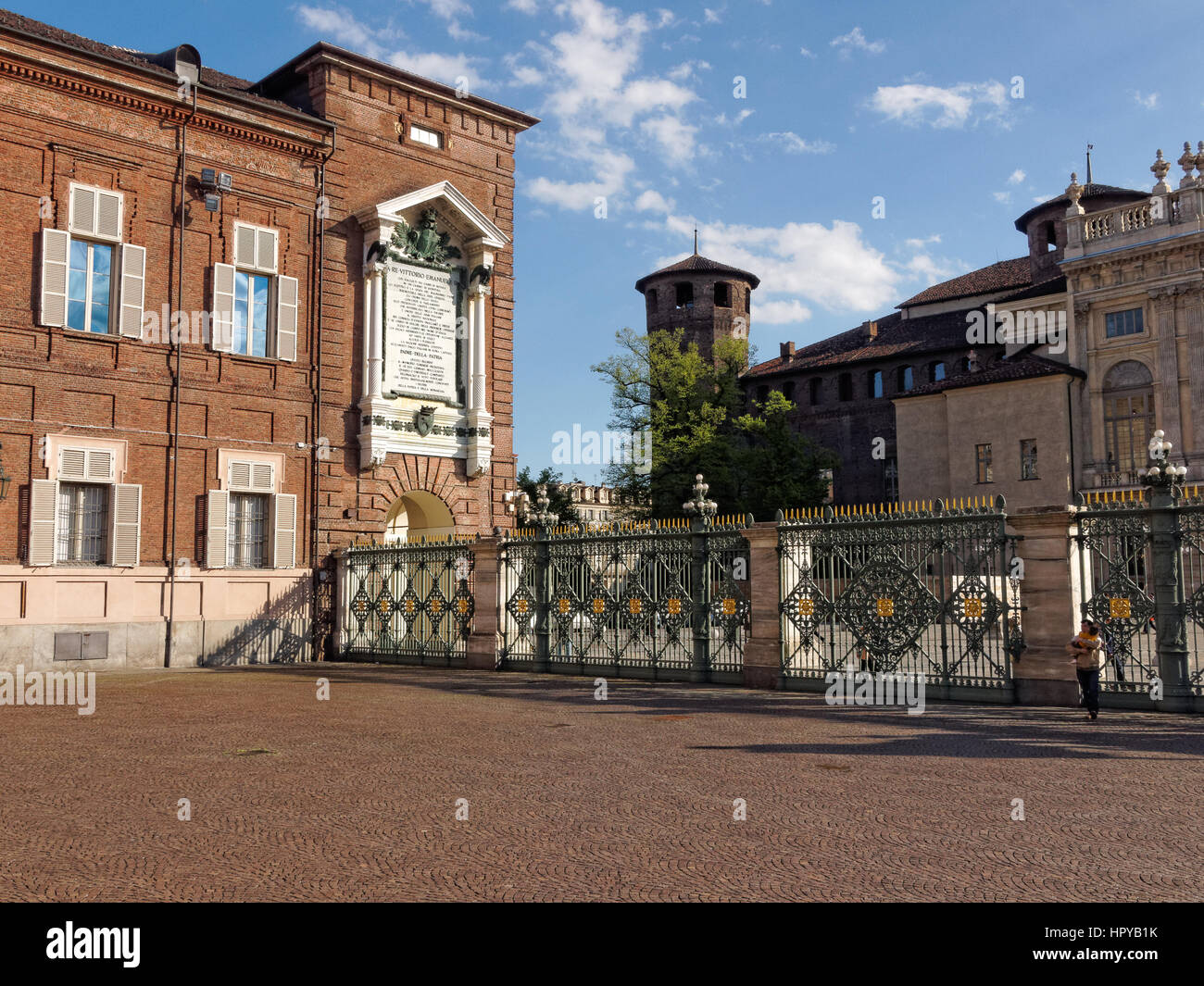 Paesaggio di Piazza Castello Torino Piemonte Italia Foto Stock