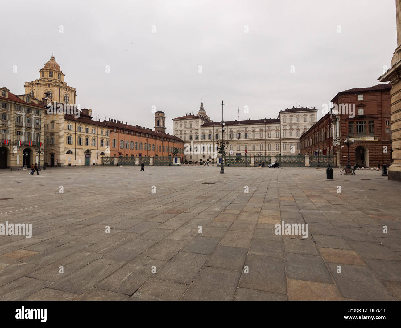 Paesaggio di Piazza Castello Torino Piemonte Italia Foto Stock