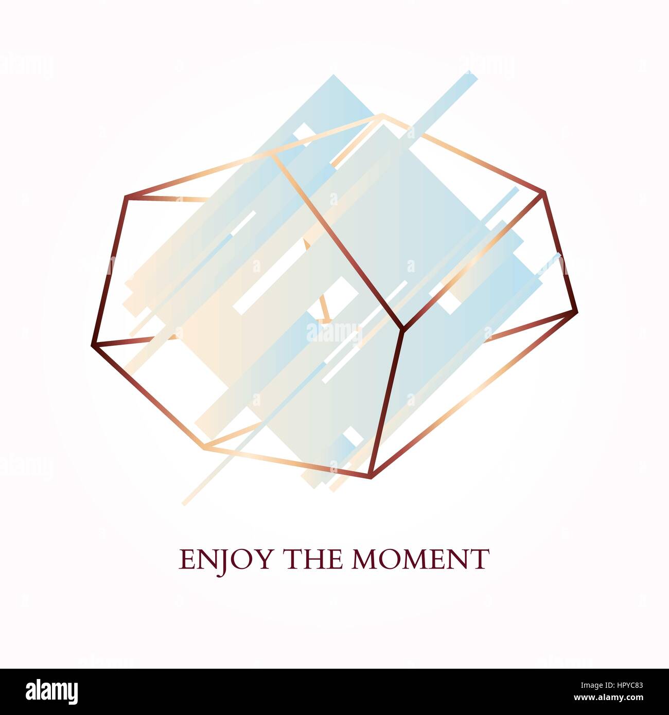 Poster geometrica. Stili di Art Deco e Memphis. Illustrazione Vettoriale