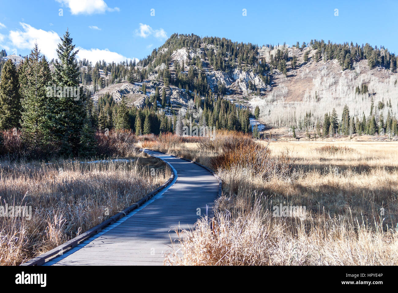 Una passeggiata in montagna Foto Stock