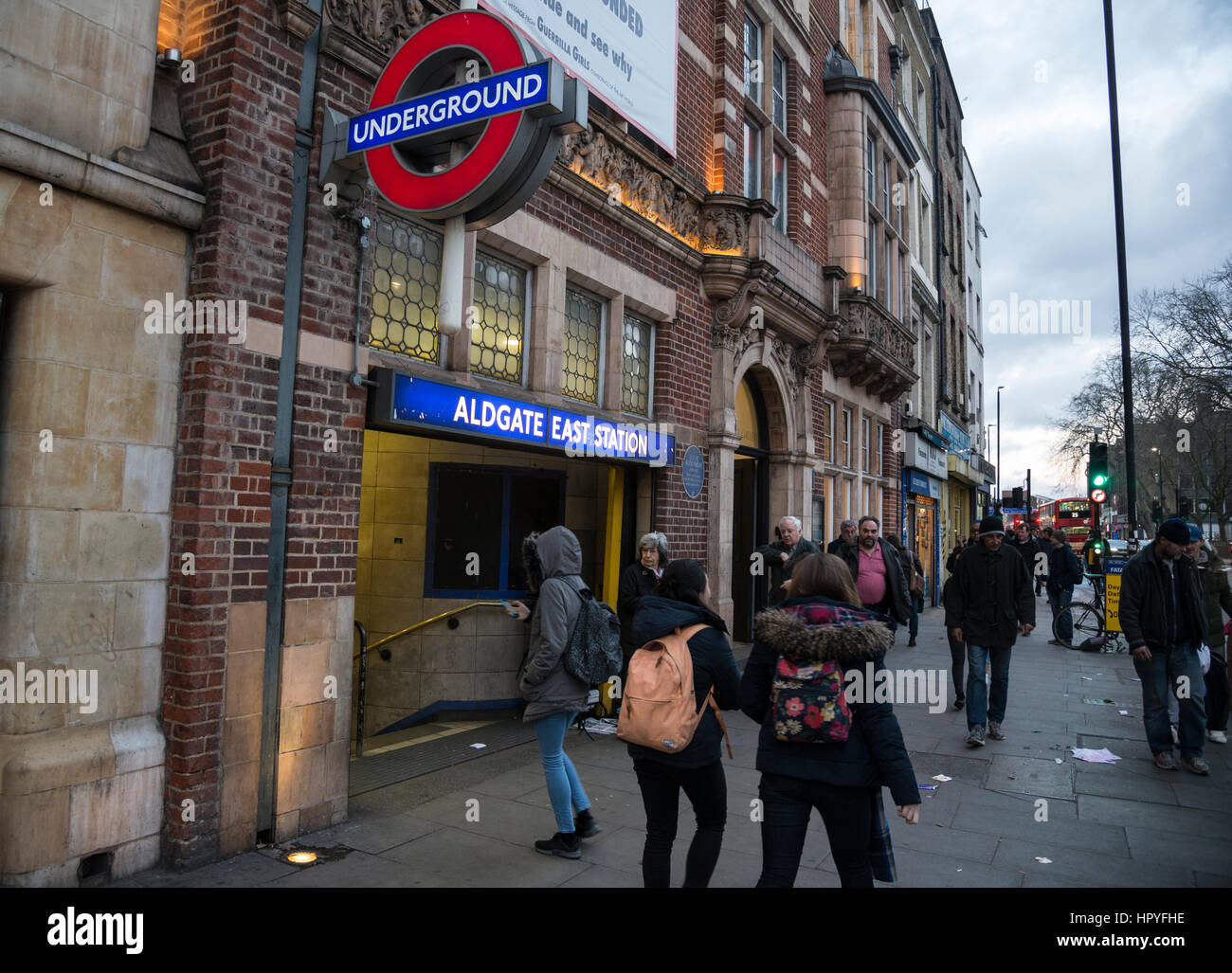 Aldgate East Stazione della metropolitana di londra Foto Stock
