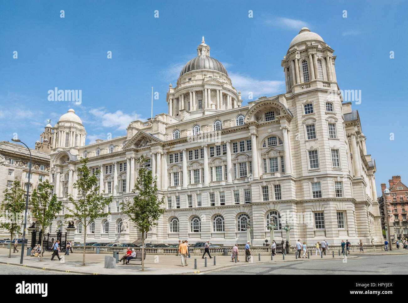 Il Port of Liverpool Building (ex Mersey Docks and Harbour Board Offices, Inghilterra, Regno Unito) Foto Stock