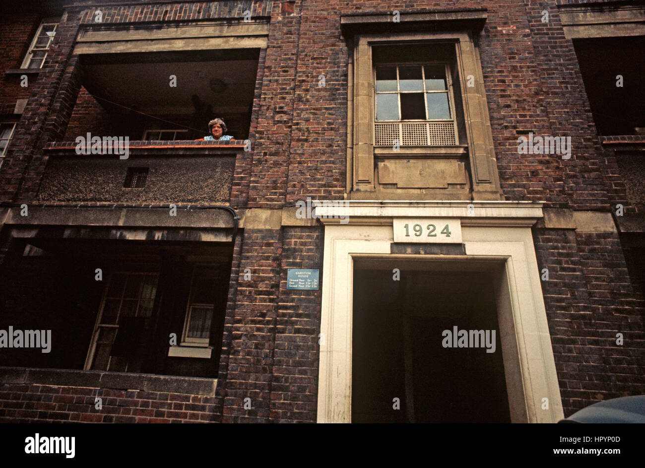 Alloggiamento del Consiglio CASAMENTO, Islington, Londra 1972 Foto Stock