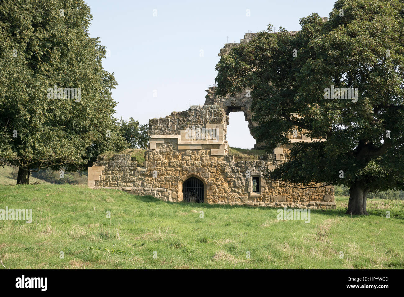 Ayton castello, un centro medievale fortificata di Manor House in West Ayton, North Yorkshire, Inghilterra. Foto Stock