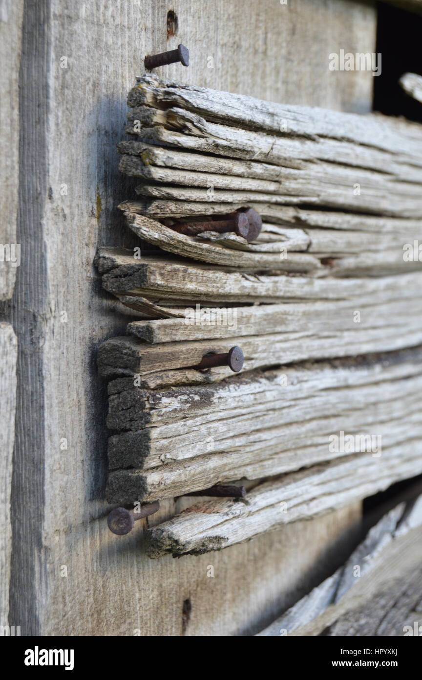 Legno del granaio Foto Stock