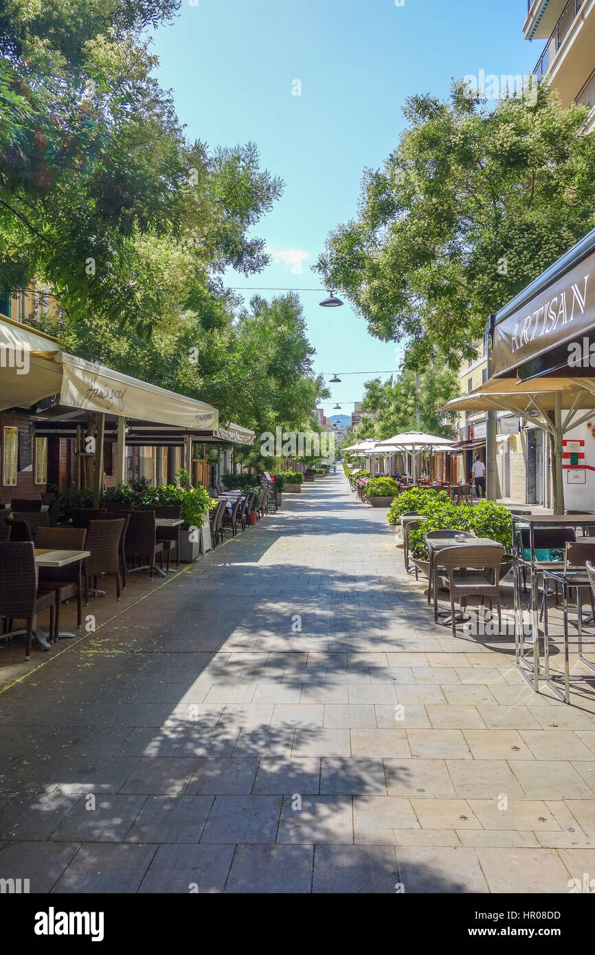 Old Street a Palma di Maiorca Foto Stock