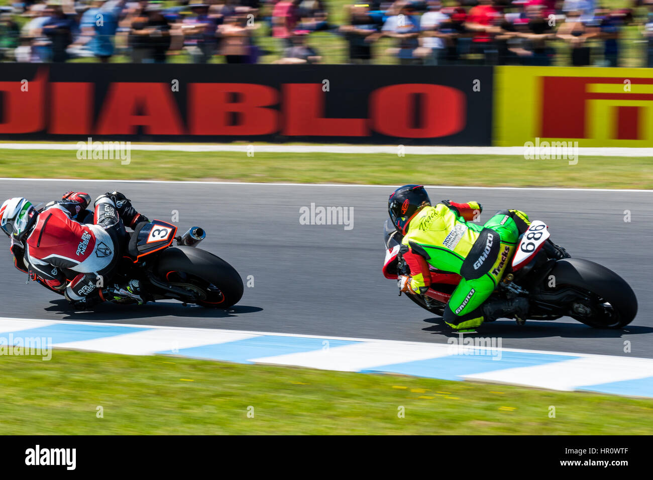 Melbourne, Australia. Il 26 febbraio 2017. "Tracey Davies VIC / Villa Verde, ancoraggio Belle' durante il 2017 MOTUL FIM Superbike World Championship a 2017 MOTUL FIM Superbike World Championship, Australia il 26 febbraio 2017. Credito: Dave Hewison sport/Alamy Live News Foto Stock