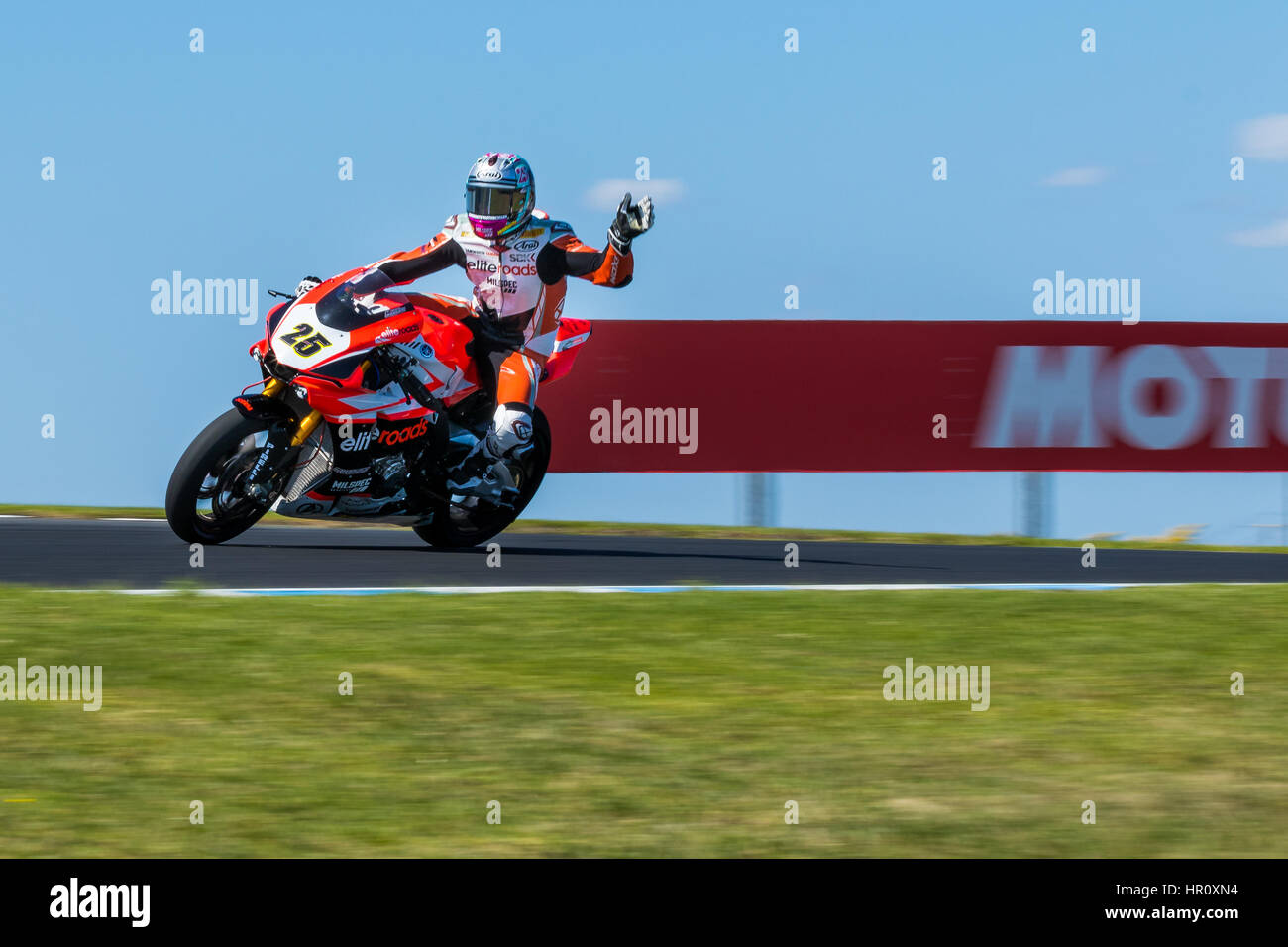 Melbourne, Australia. Il 26 febbraio 2017. Joshua Brookes #25 (AUS) durante il 2017 MOTUL FIM Superbike World Championship, Australia il 26 febbraio 2017. Credito: Dave Hewison sport/Alamy Live News Foto Stock