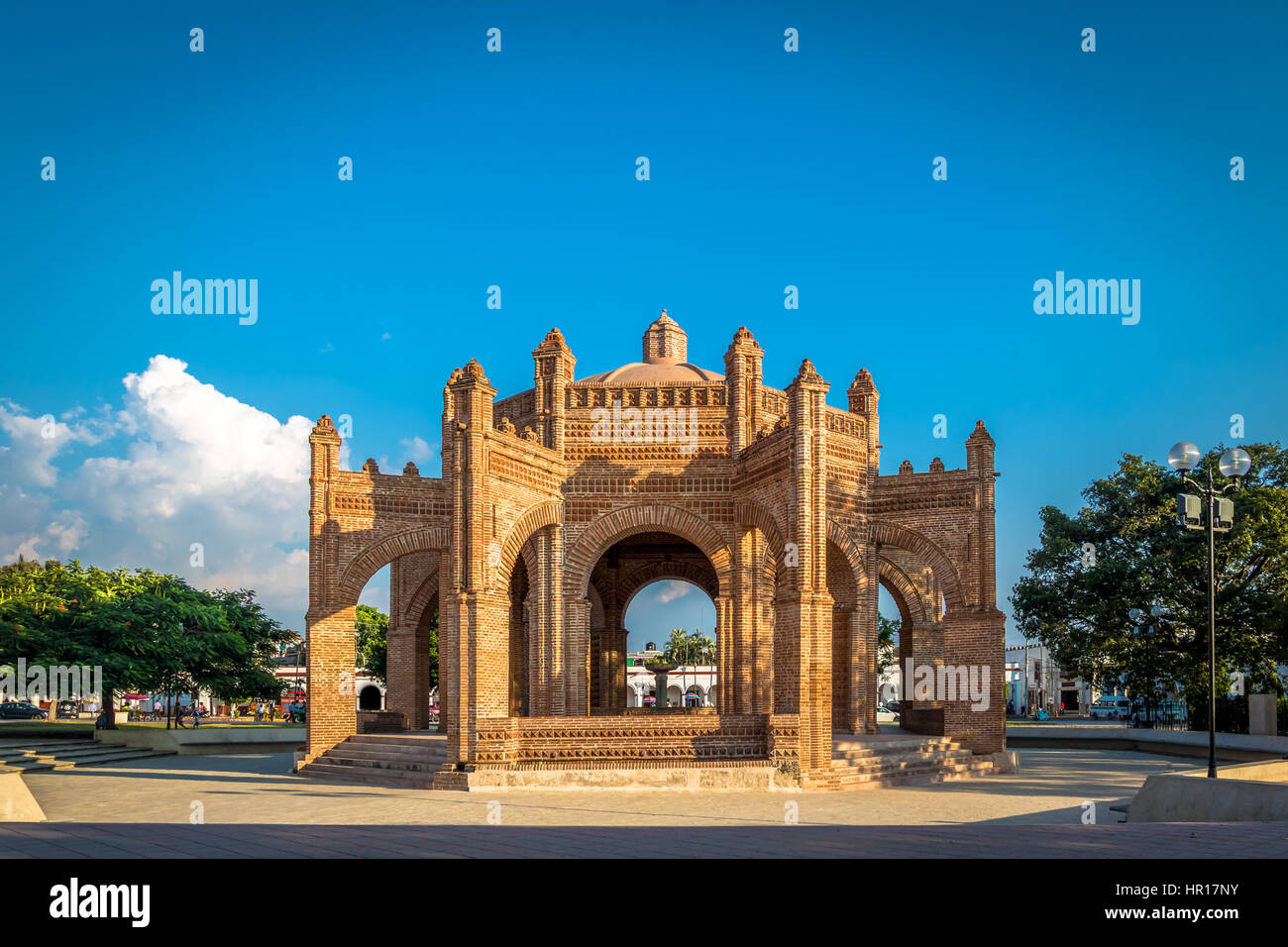 Fontana coloniale - Chiapa de Corzo, Chiapas, Messico Foto Stock