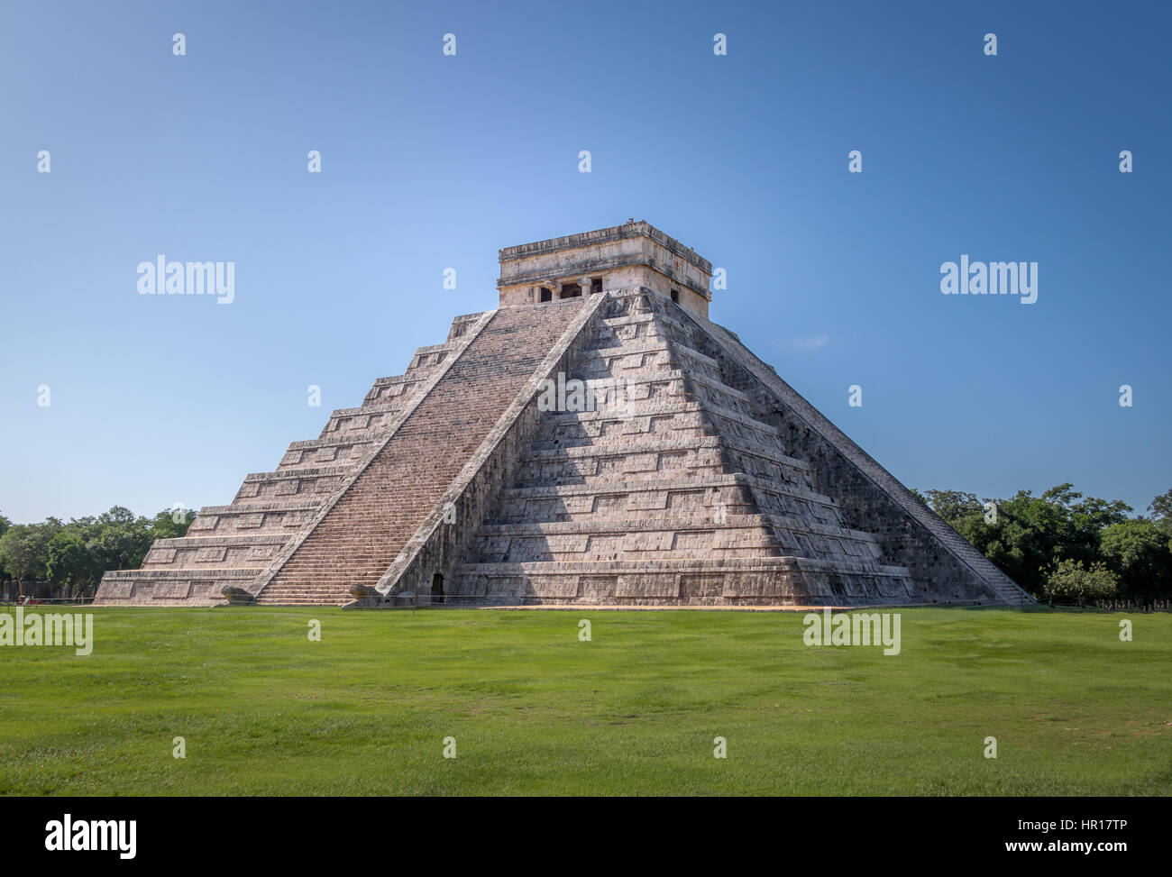 Tempio maya Piramide di Kukulkan - Chichen Itza, Yucatan, Messico Foto Stock