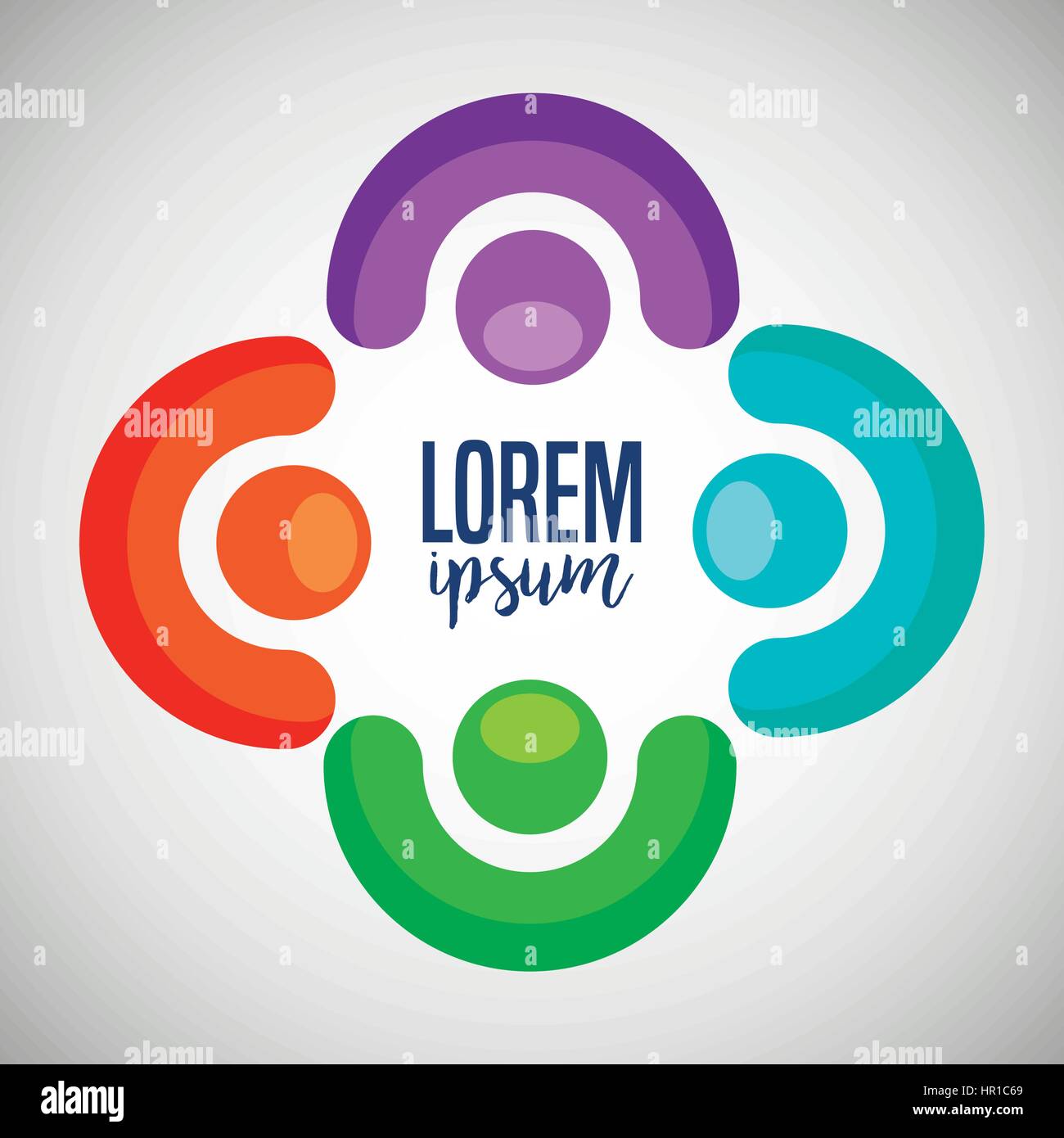 Persone silhouette icona colori Illustrazione Vettoriale