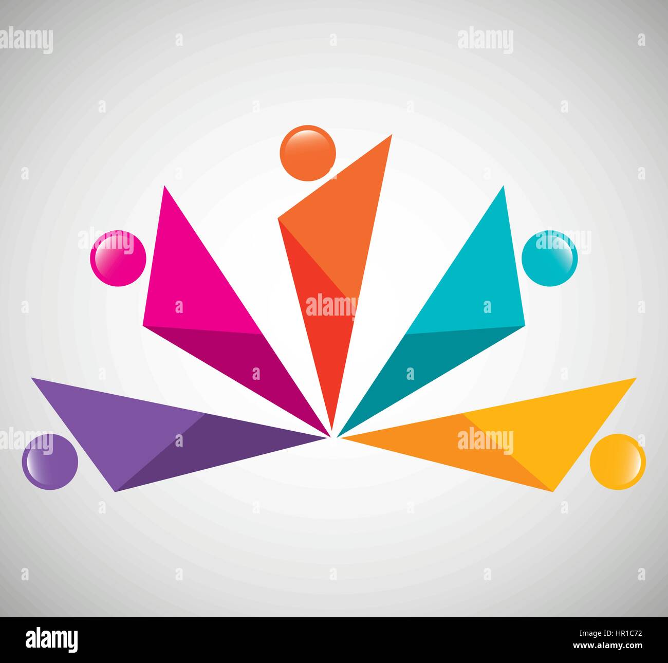 Persone silhouette icona colori Illustrazione Vettoriale