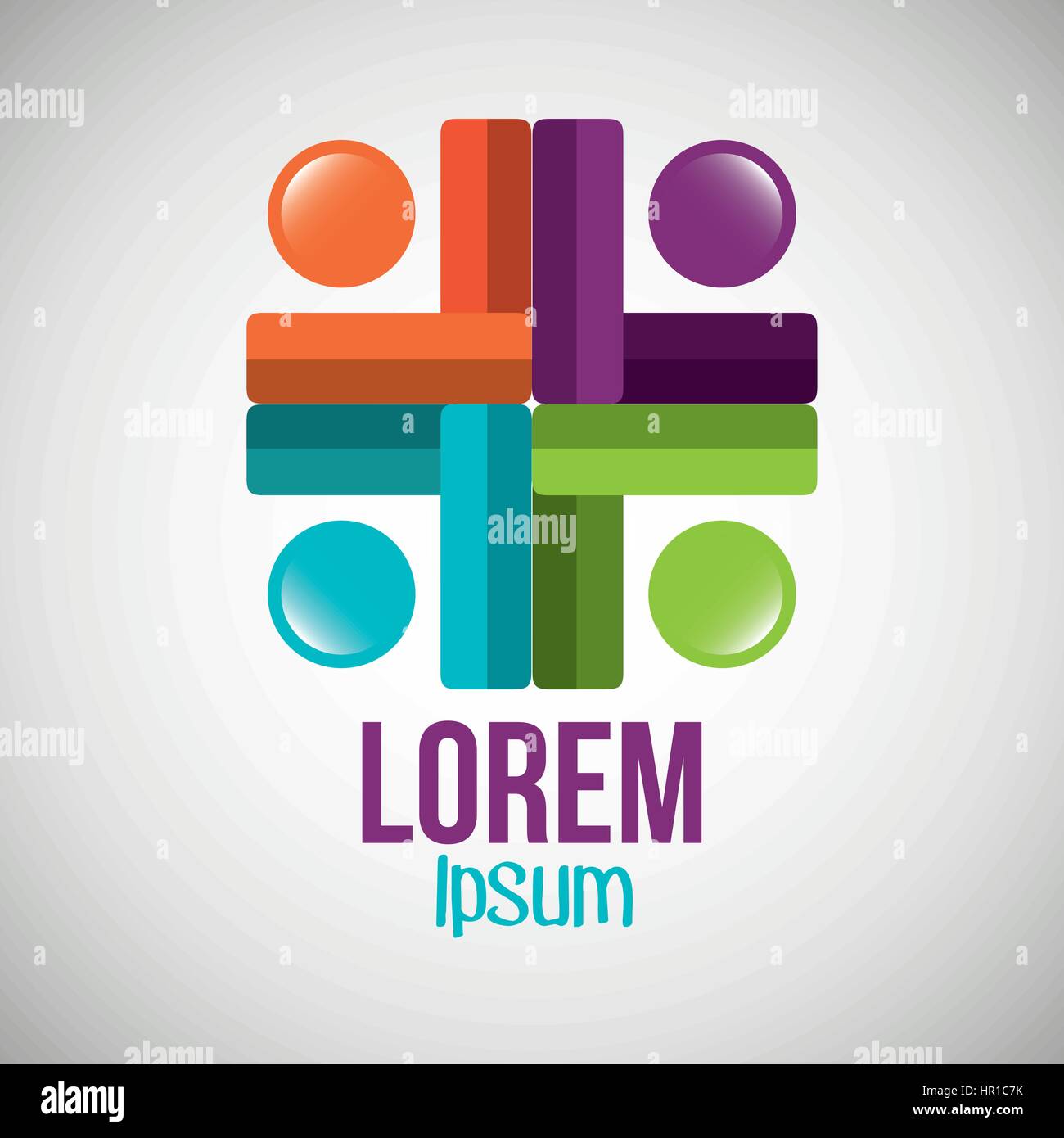 Persone silhouette icona colori Illustrazione Vettoriale