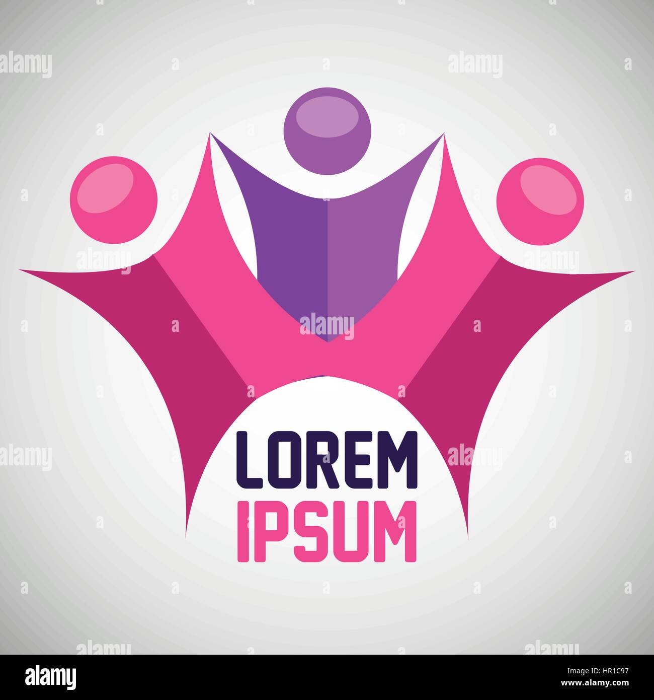 Persone silhouette icona colori Illustrazione Vettoriale