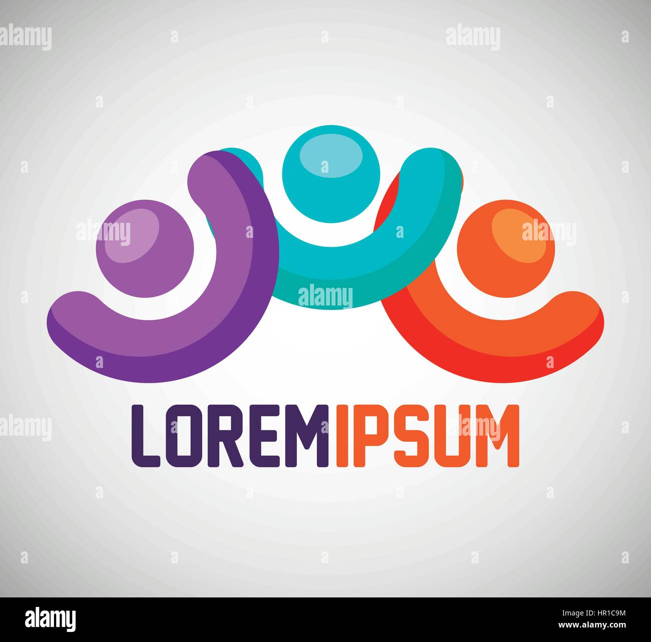 Persone silhouette icona colori Illustrazione Vettoriale