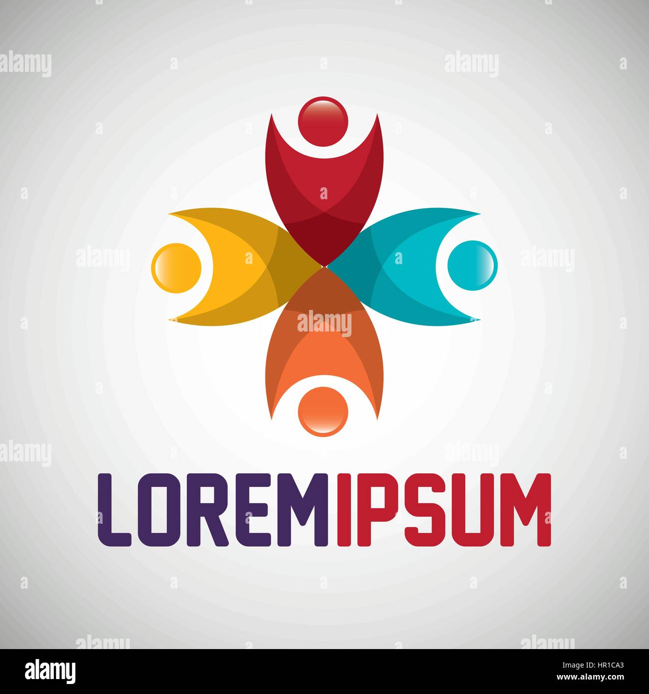 Persone silhouette icona colori Illustrazione Vettoriale