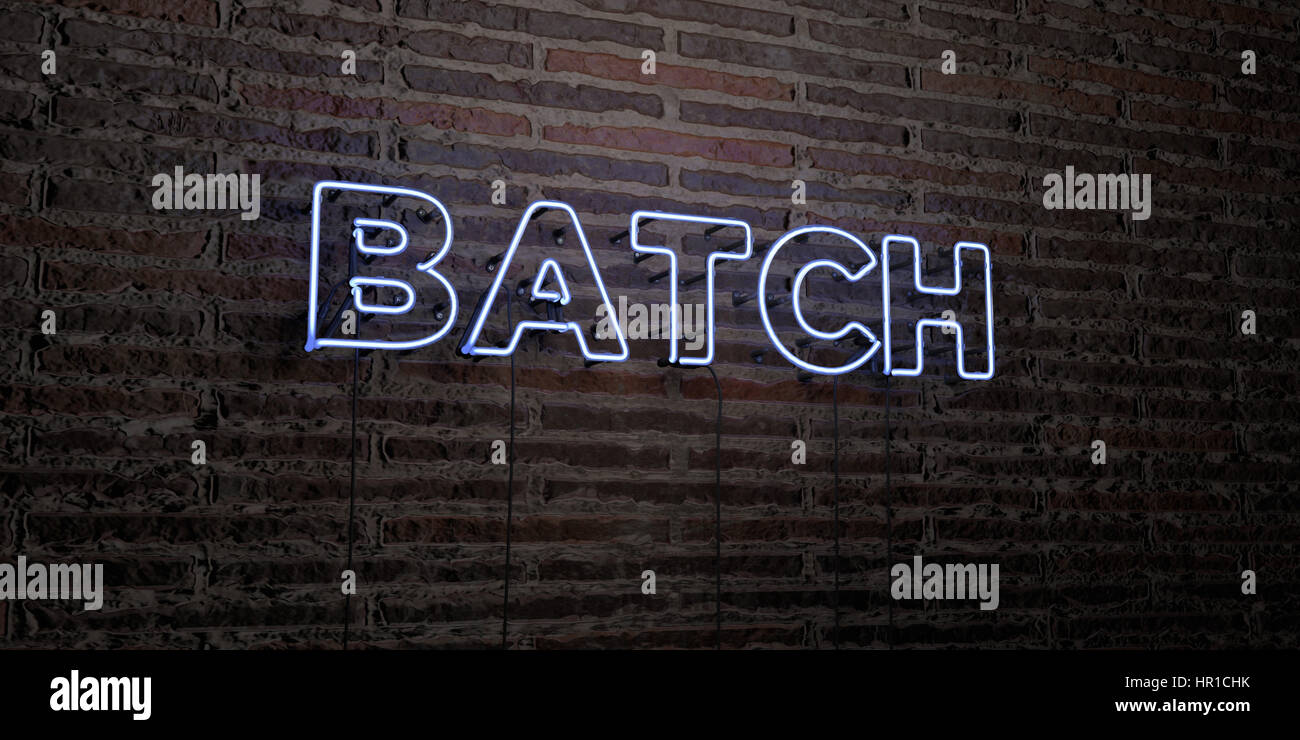 Lotto -realistico segno al Neon su un muro di mattoni di sfondo - 3D reso Royalty free stock foto. Possono essere utilizzati per gli annunci tramite banner on line di altezza e direct mailer. Foto Stock