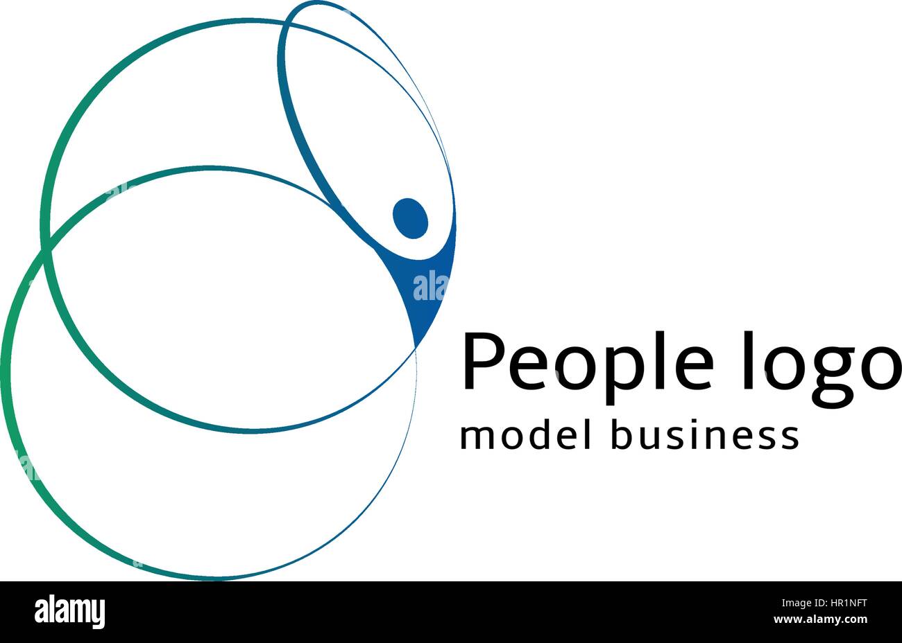 Abstract isolato di colore blu e verde del corpo umano silhouette con elementi circolari logo su sfondo bianco illustrazione vettoriale. Illustrazione Vettoriale