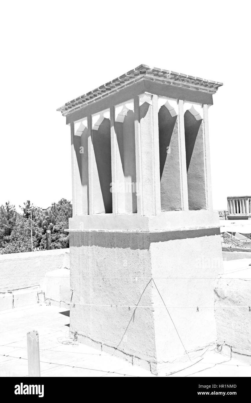 In iran yazd la vecchia torre eolica costruzione usata per acqua congelata e ghiaccio Foto Stock