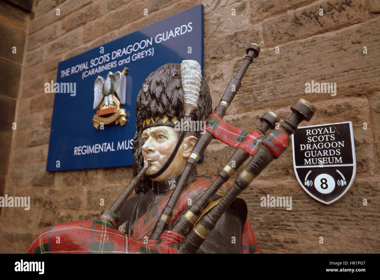 Royal Scots Dragoon Guards regimental museum castello di Edinburgo Foto Stock