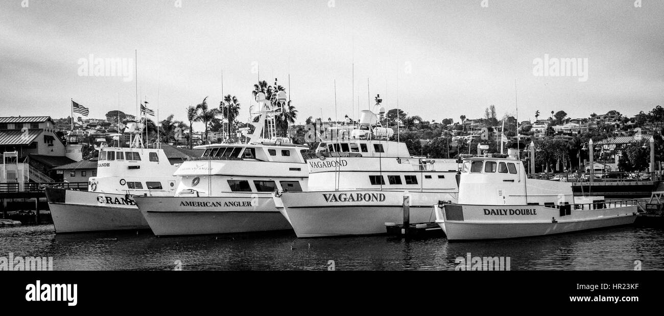 Sportfishing flotta in San Diego Foto Stock