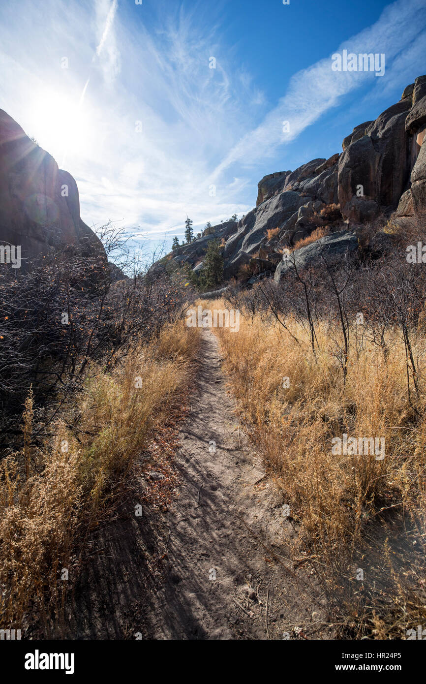 Sentiero escursionistico attraverso il penitente Canyon; Colorado; USA Foto Stock